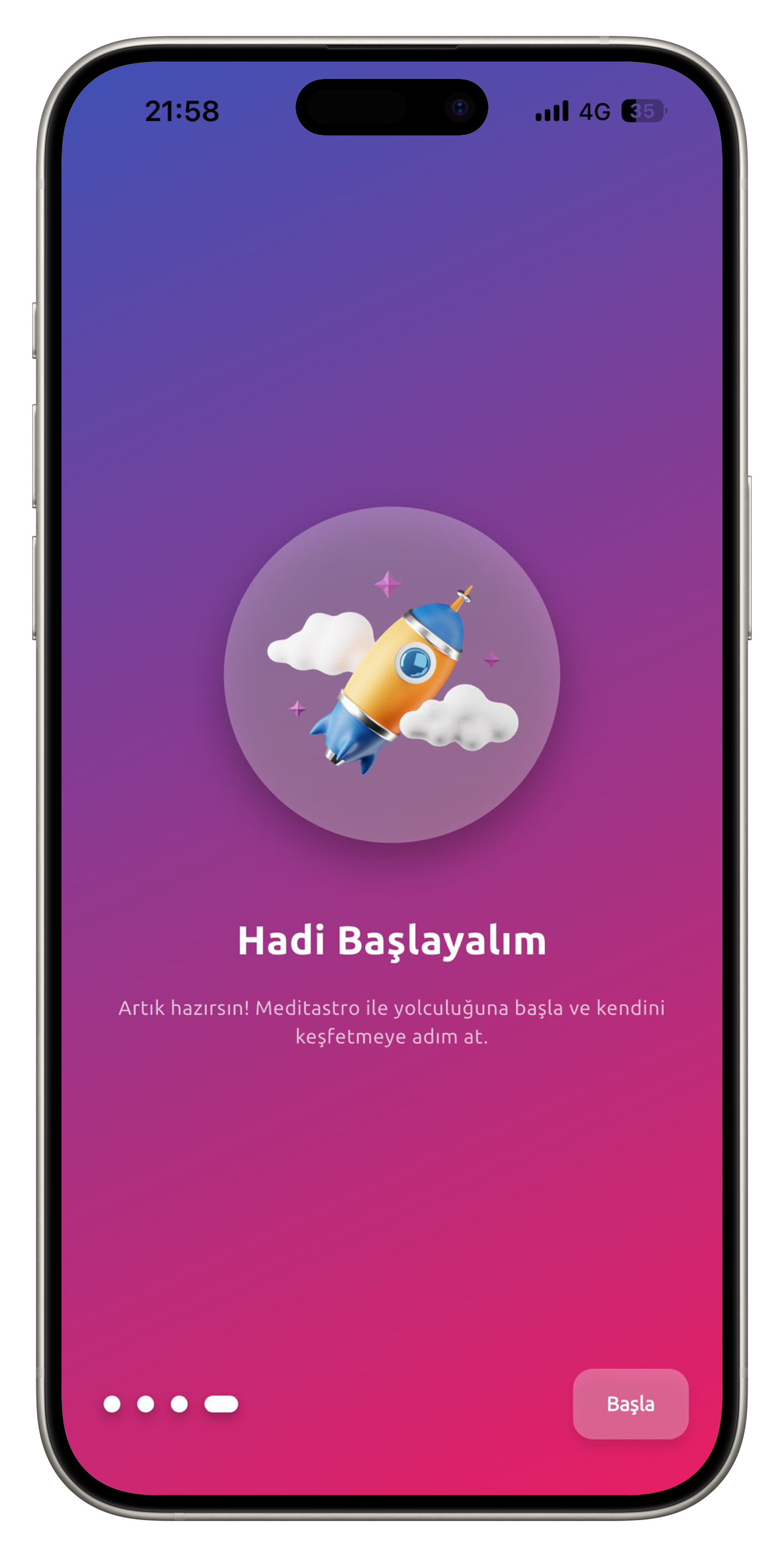 Meditastro uygulama ekranı 3